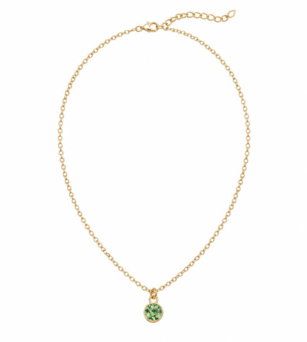 The Celeste Necklace, faceted crystal pendant necklace from Garden District Jewelry, product photo 2 of 8.