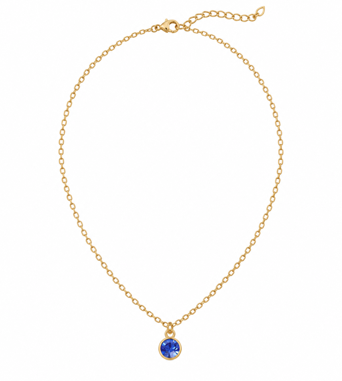 The Celeste Necklace, faceted crystal pendant necklace from Garden District Jewelry, product photo 3 of 8.