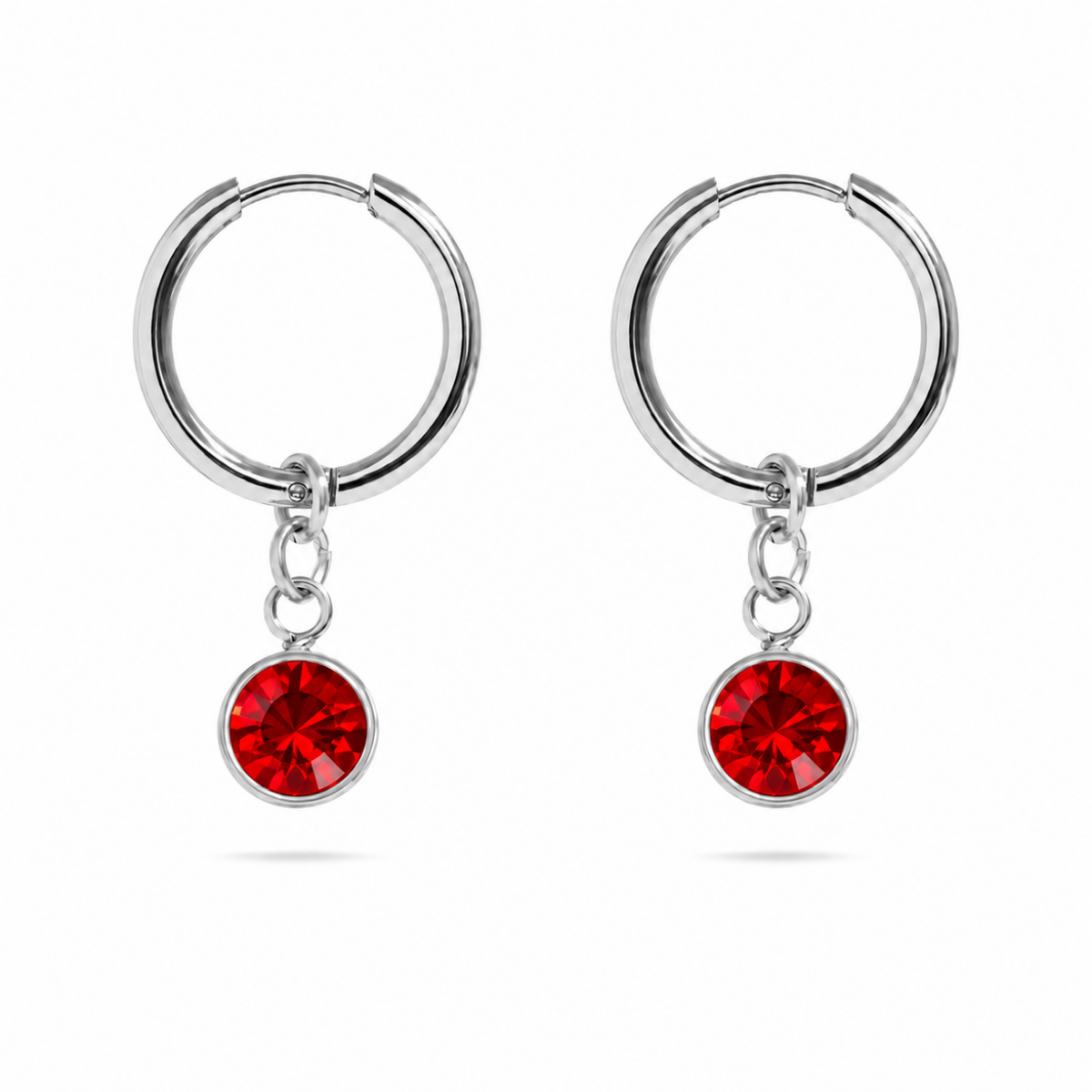 The Elise Drop Crystal Earrings, faceted crystal drop earrings from Garden District Jewelry — additional product photo.