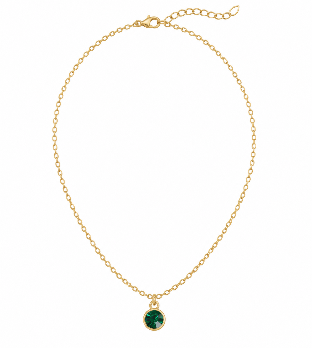 The Celeste Necklace, faceted crystal pendant necklace from Garden District Jewelry, product photo 5 of 8.