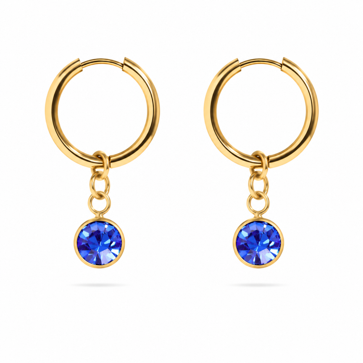 The Elise Drop Crystal Earrings, faceted crystal drop earrings from Garden District Jewelry — additional product photo.