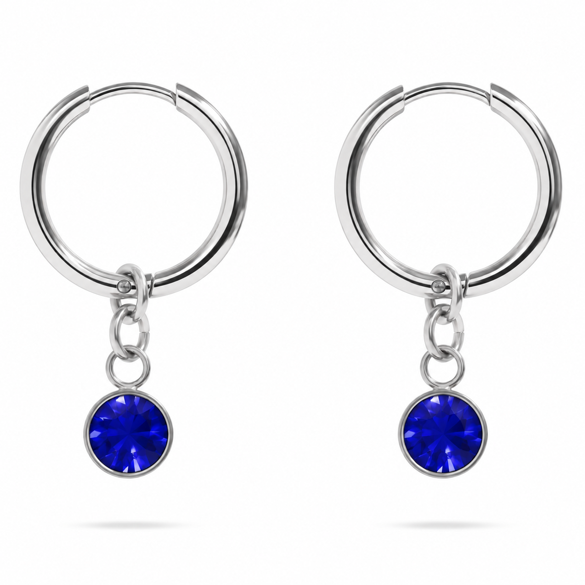 The Elise Drop Crystal Earrings, faceted crystal drop earrings from Garden District Jewelry — additional product photo.