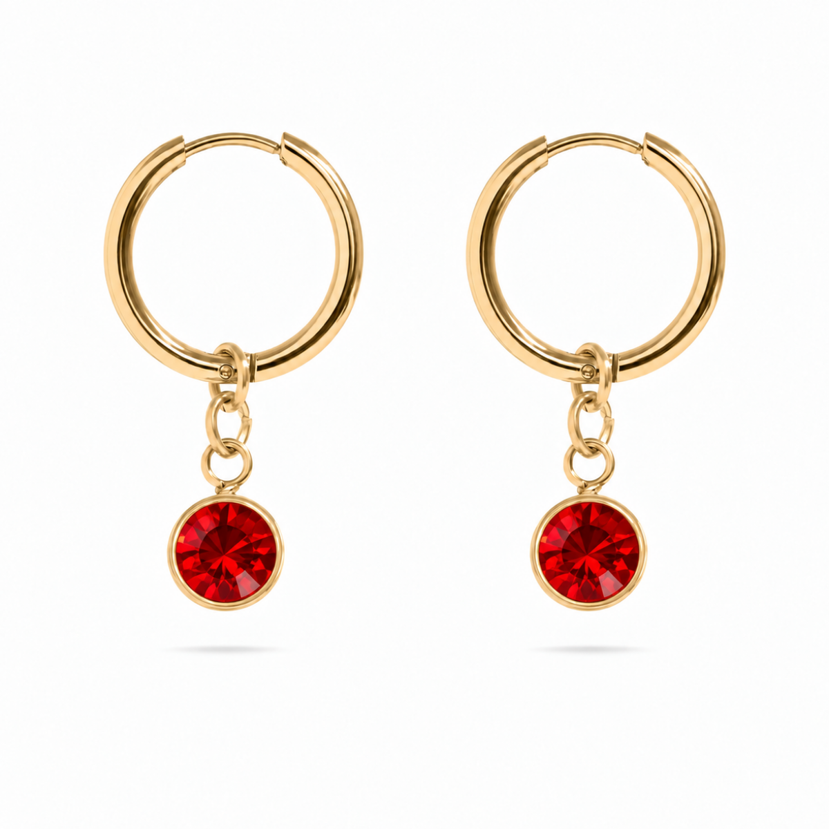 The Elise Drop Crystal Earrings, faceted crystal drop earrings from Garden District Jewelry — additional product photo.