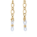 18K Gold PVD Stainless Steel Hammered Oval Sunglass Chain