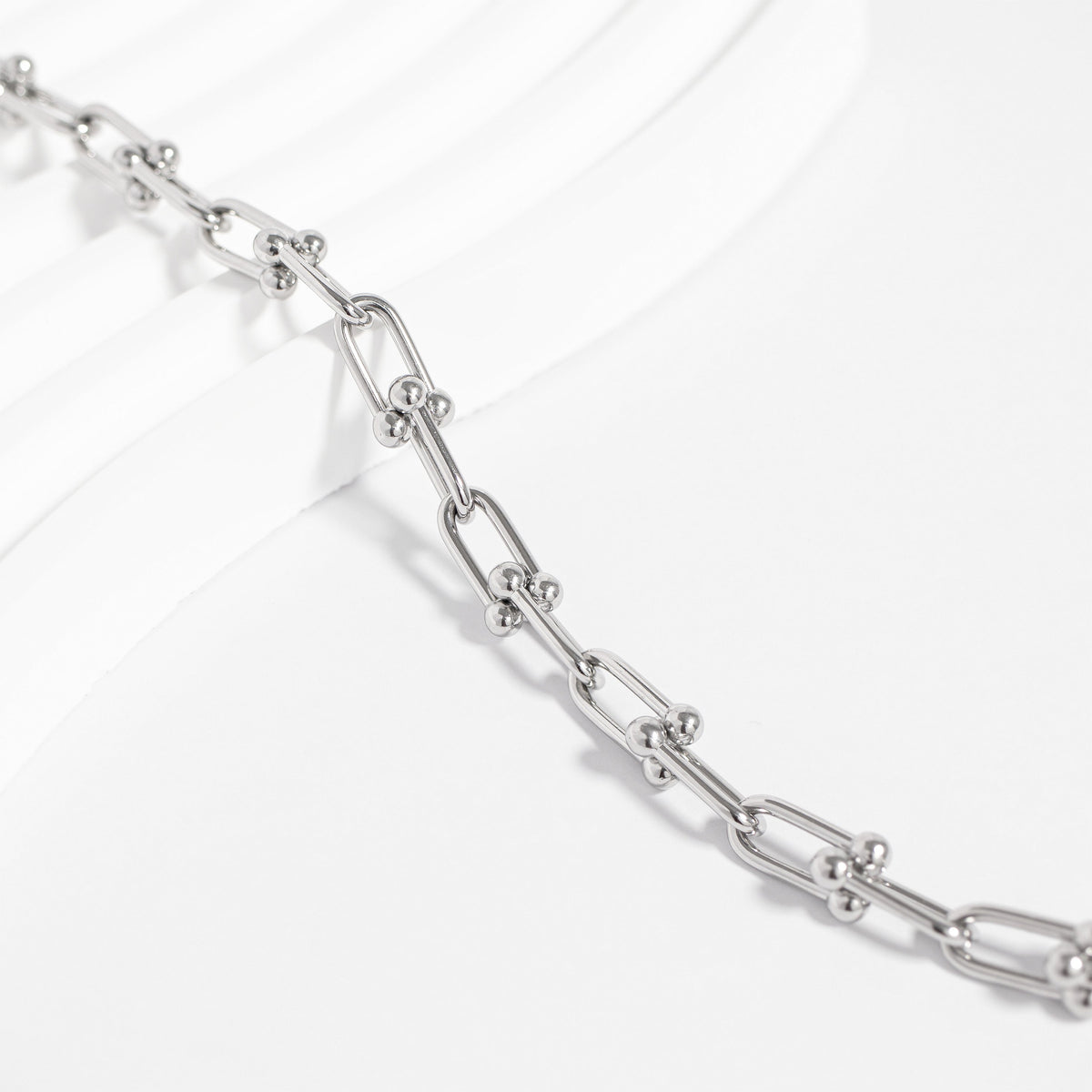 Hardware Chain Necklace lifestyle - Silver