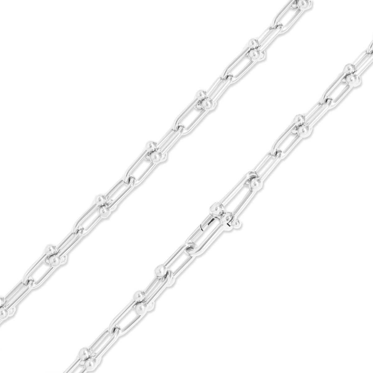 Hardware Chain Necklace clasp - Silver
