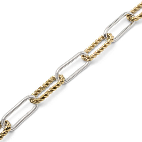 Camp Street Collection mixed tone gold and silver chain on a white background