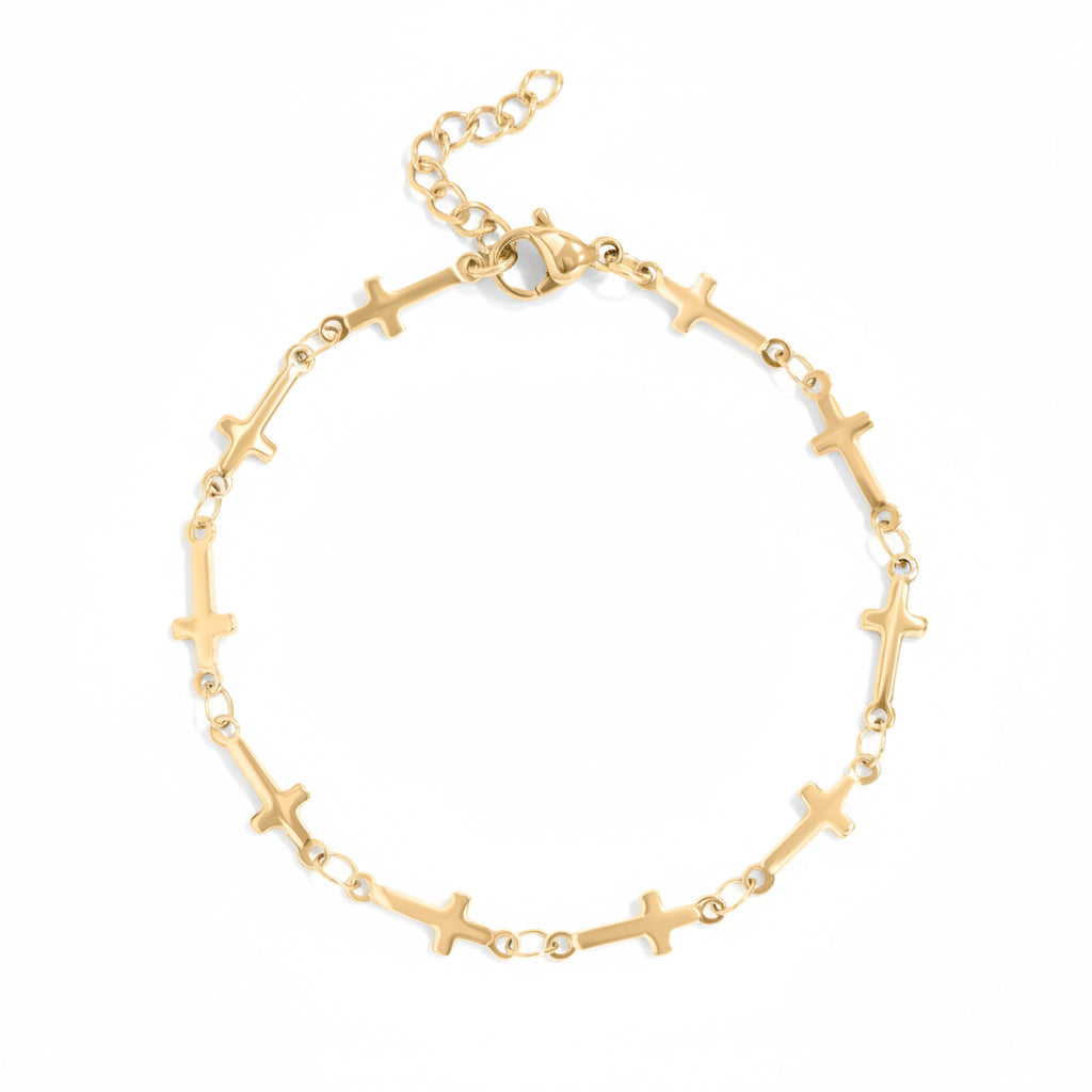 Cathedral Cross Chain Bracelet, from Garden District Jewelry 