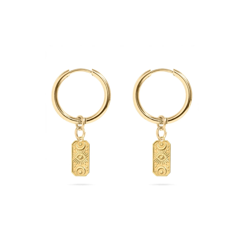 The Mayfair Celestial Charm Earrings, from Garden District Jewelry