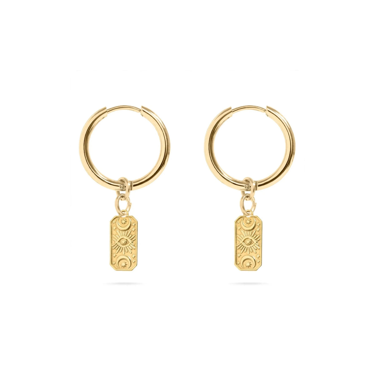 The Mayfair Celestial Charm Earrings, from Garden District Jewelry