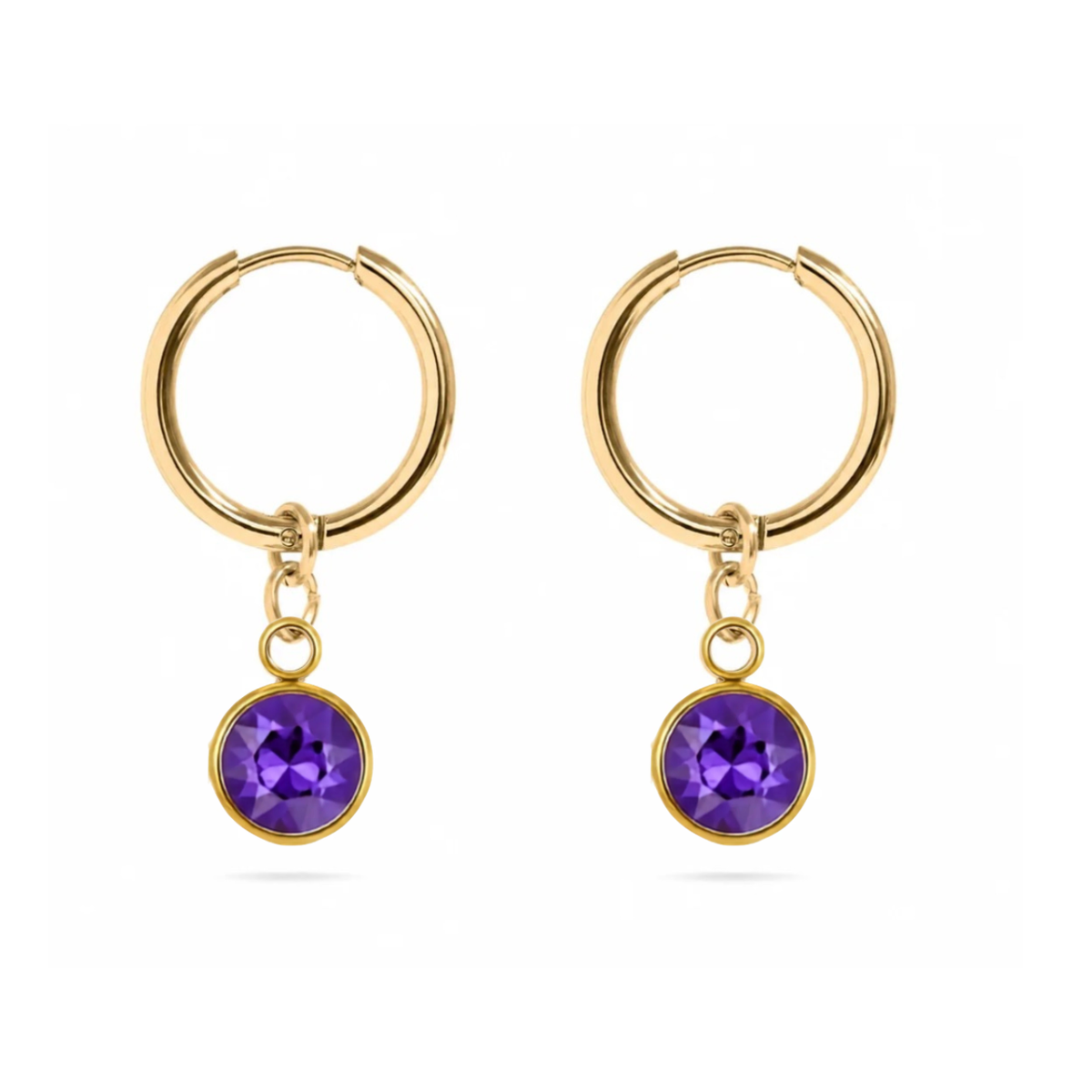 The Elise Drop Crystal Earrings, faceted crystal drop earrings from Garden District Jewelry — additional product photo.
