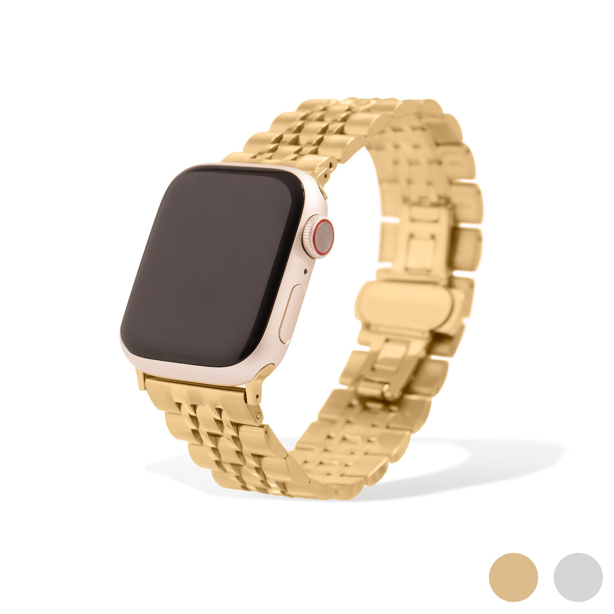 Garden Link Apple Watchband in gold