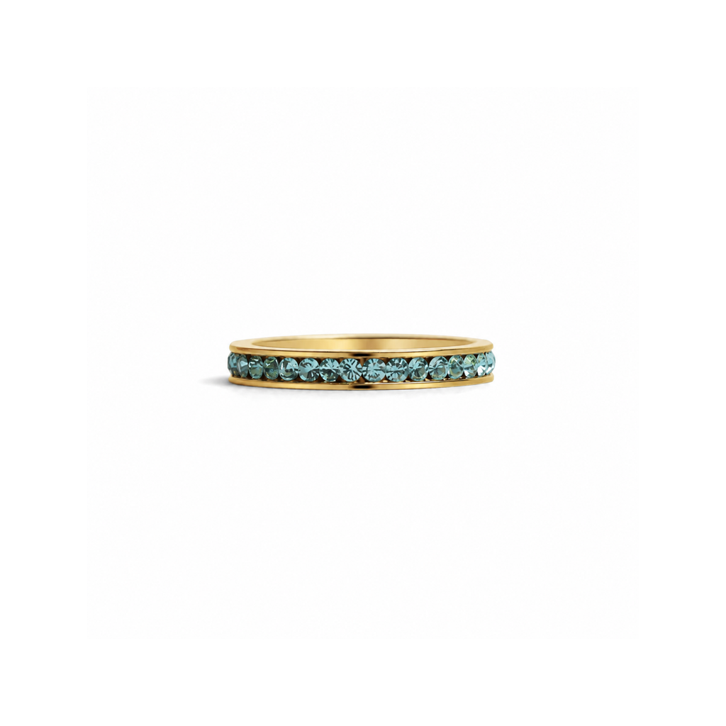 Everly Crystal Infinity Stacking  Ring