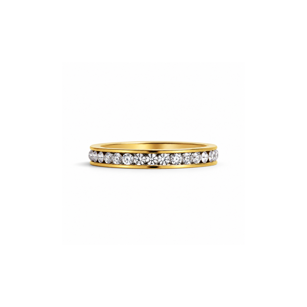 Everly Crystal Infinity Stacking  Ring