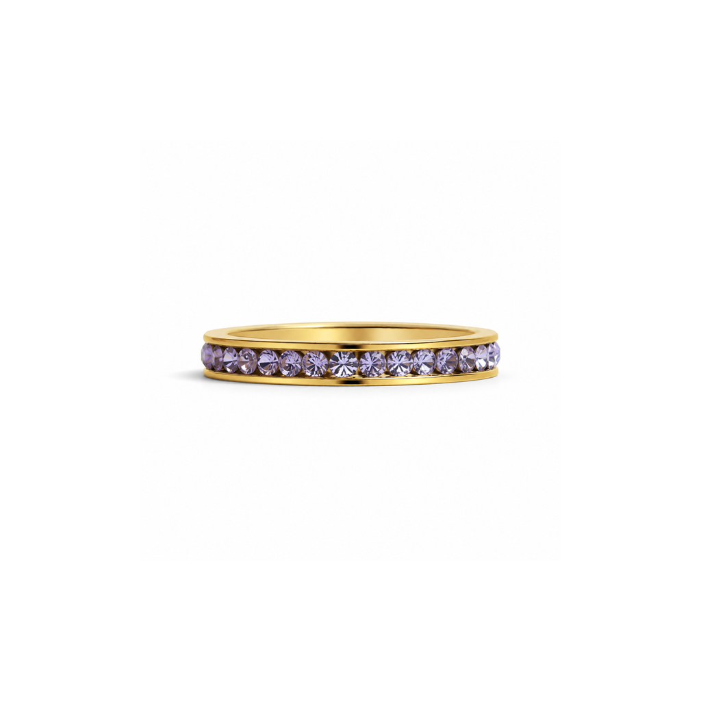 Everly Crystal Infinity Stacking  Ring
