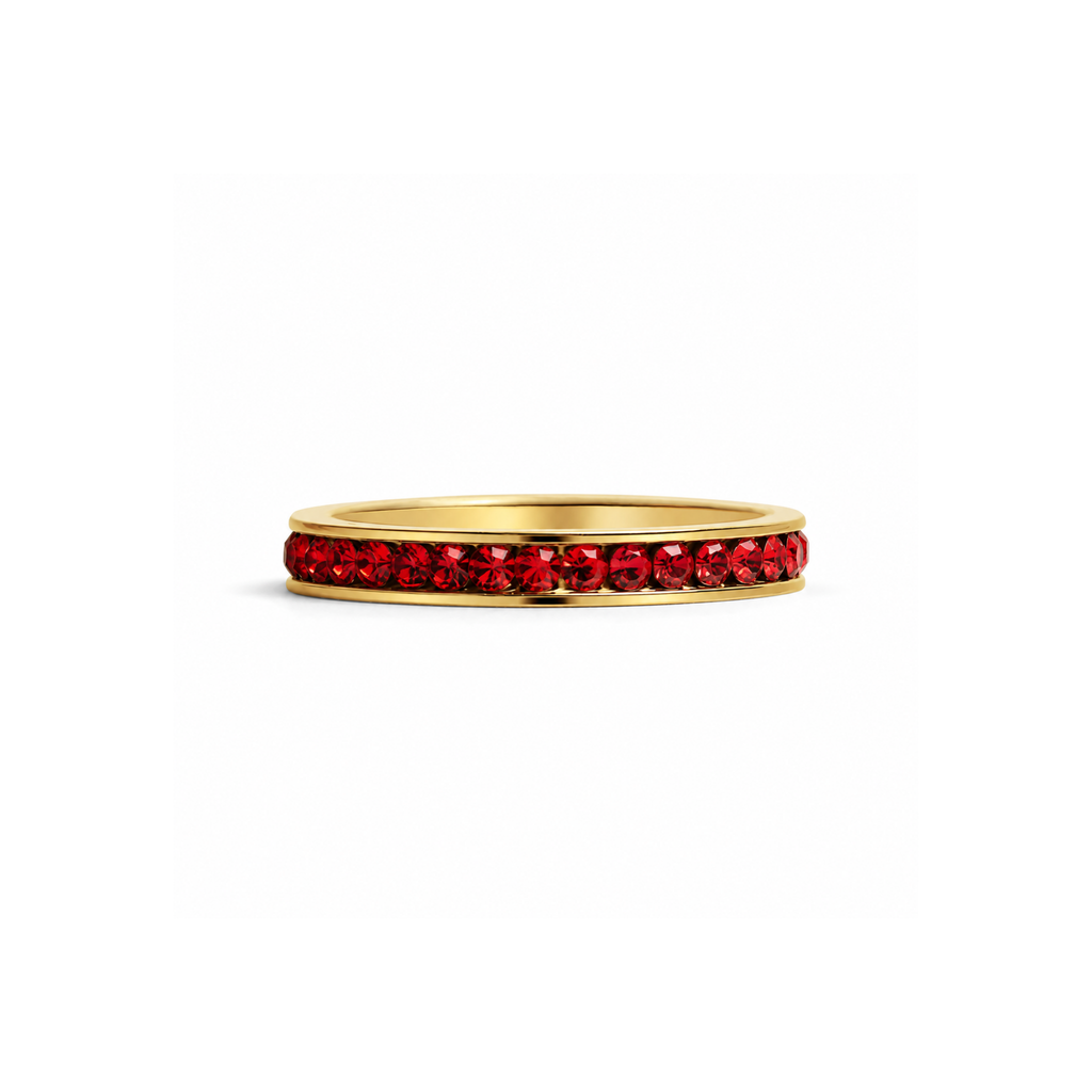Everly Crystal Infinity Stacking  Ring