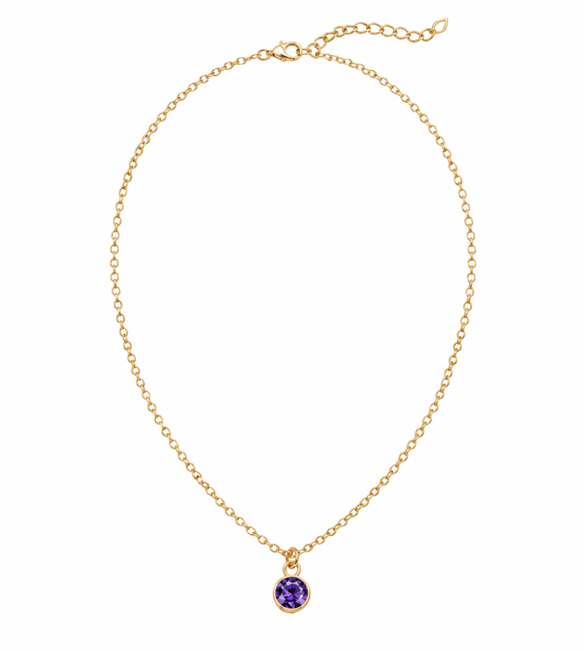 The Celeste Necklace, faceted crystal pendant necklace from Garden District Jewelry, product photo 1 of 8.