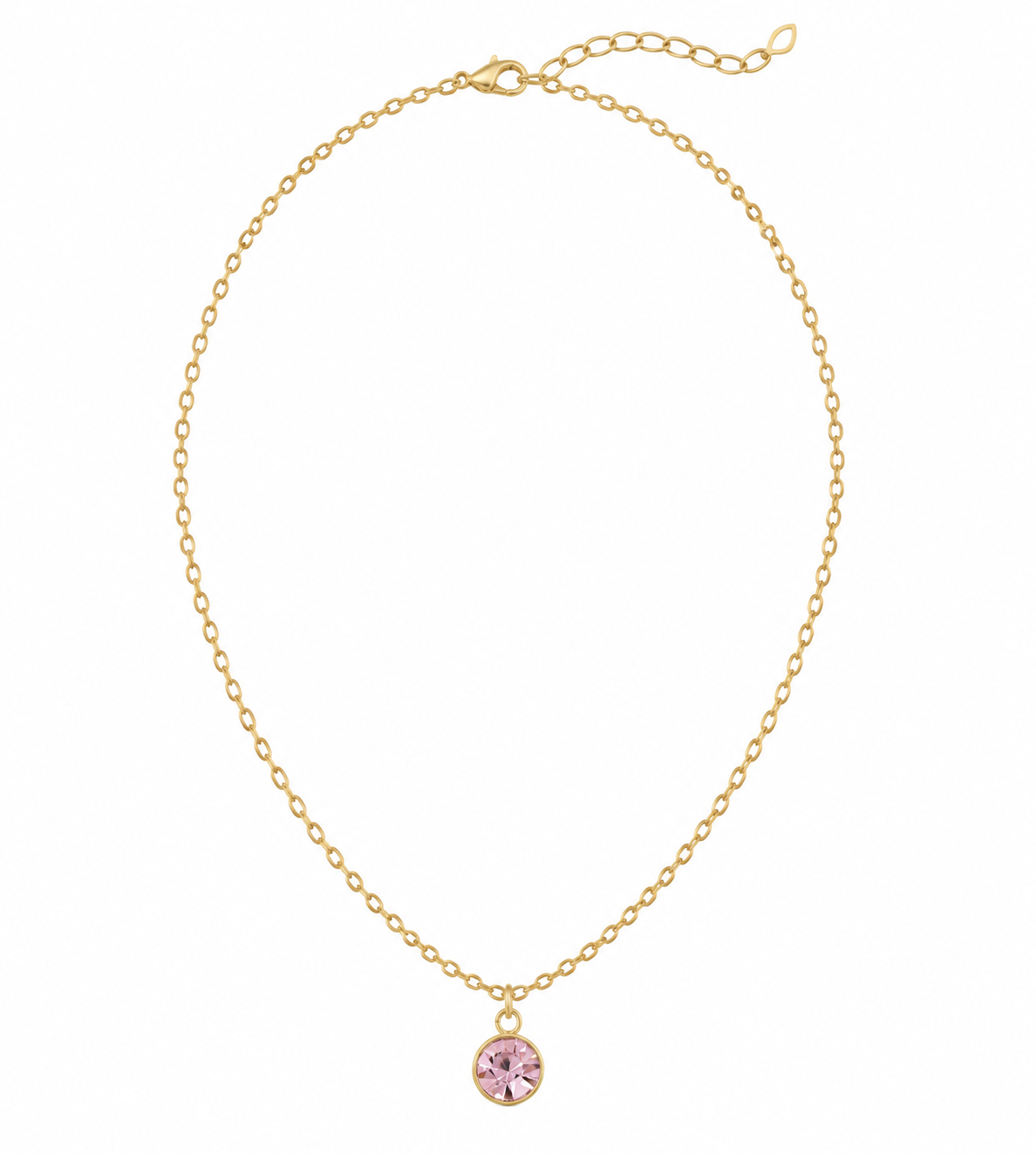 The Celeste Necklace, faceted crystal pendant necklace from Garden District Jewelry, product photo 8 of 8.