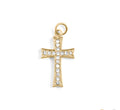 Stone Cross Charm, a cross-shaped charm with stone accents for the Magazine Street Paperclip Chain, from Garden District Jewelry, product photo 1 of 2.