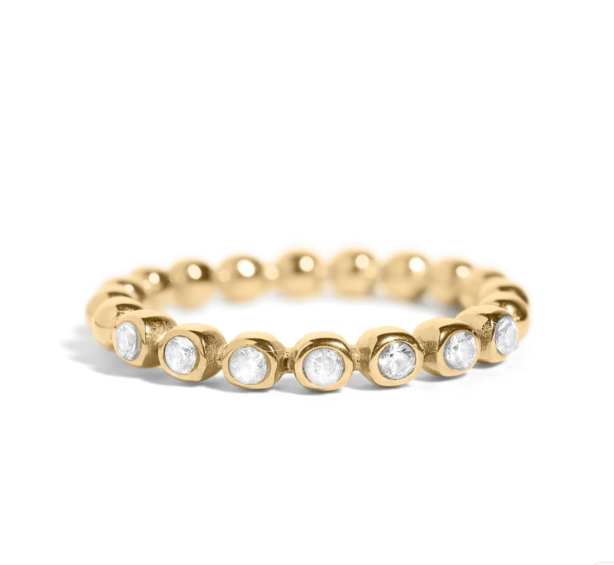 The Aisling Stacking Ring in gold, from Garden District Jewelry.