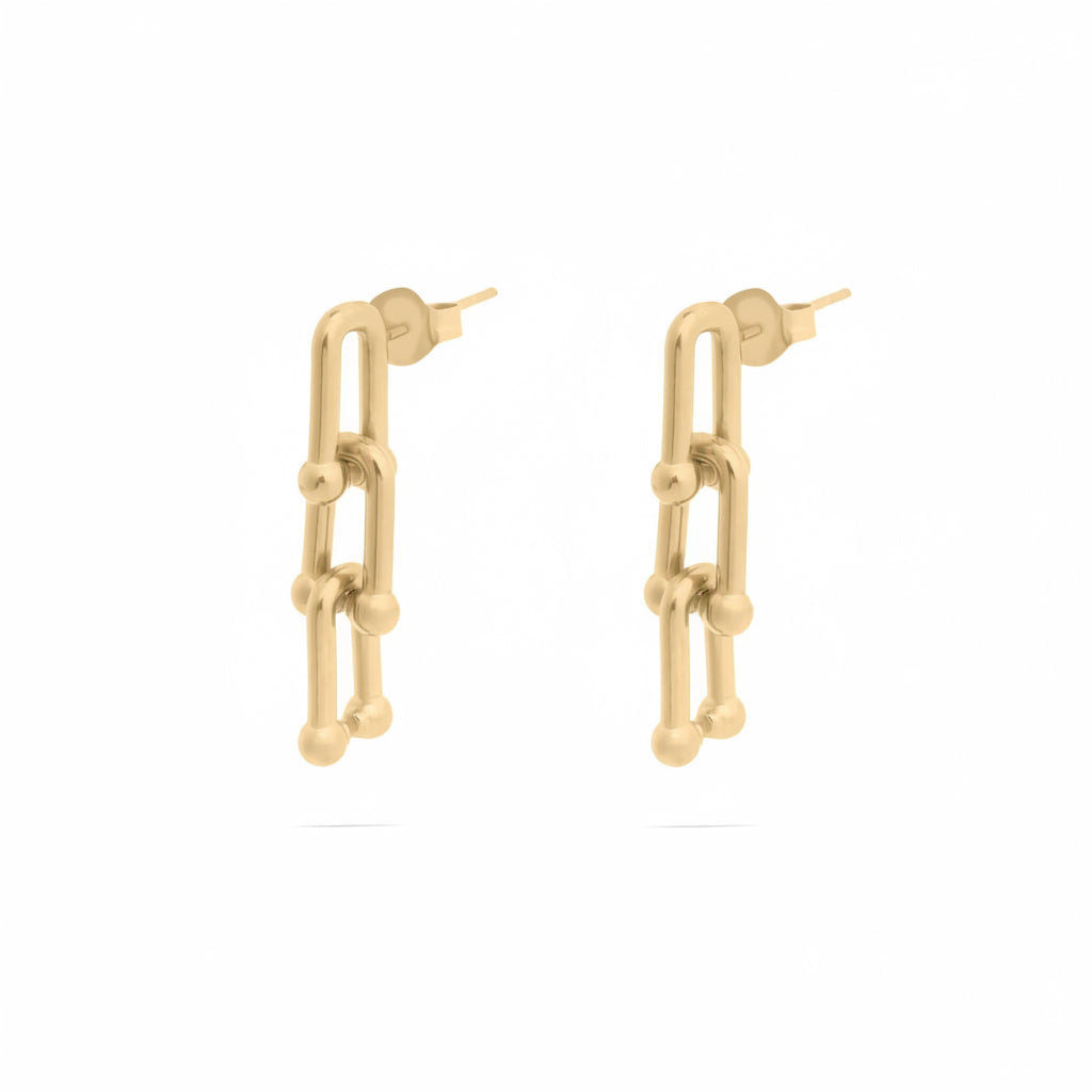 Gold Hardware Chain Earring