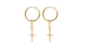 Cathedral Drop Cross Earrings j