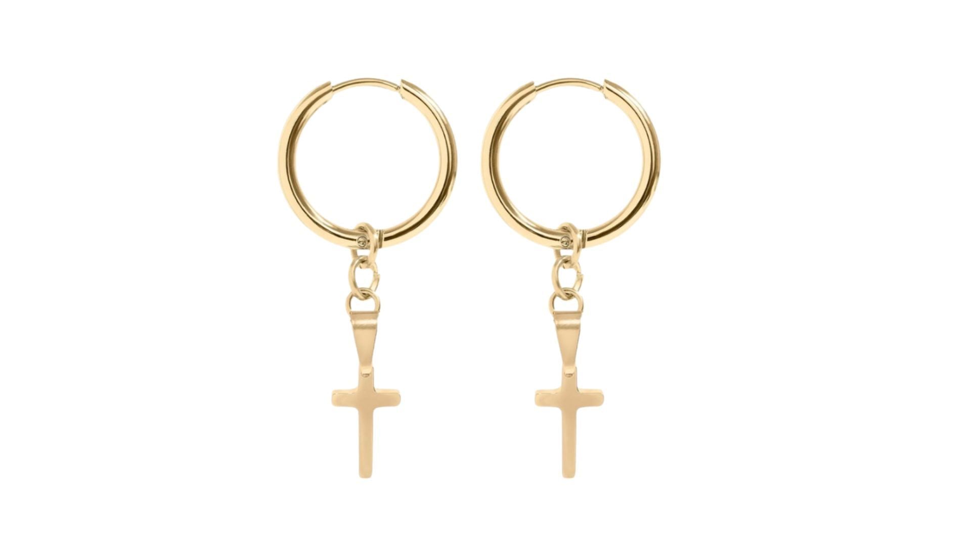 Cathedral Drop Cross Earrings j
