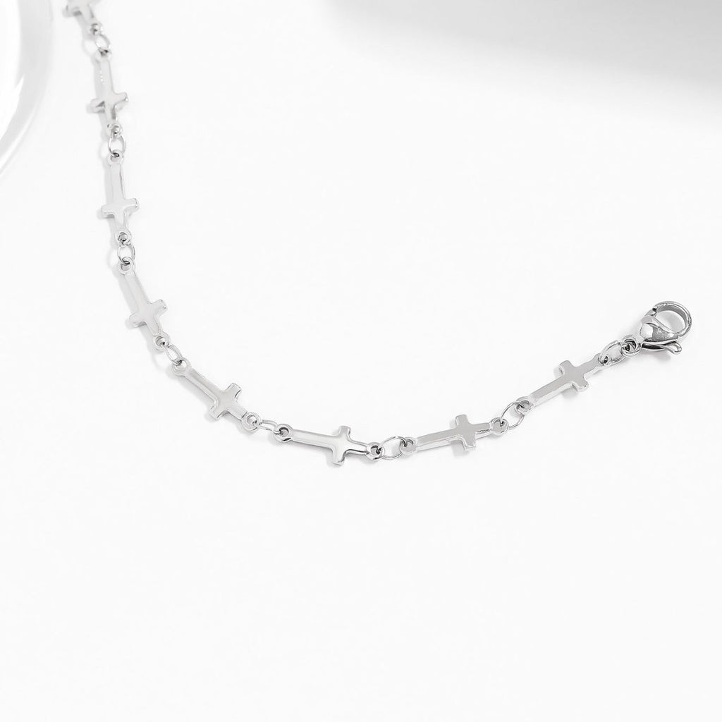 Cathedral Cross Charm Chain Necklace