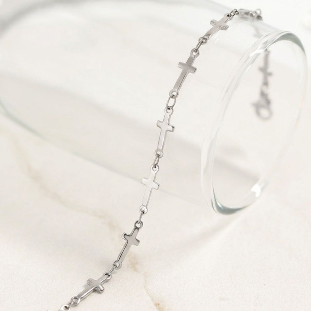 Cathedral Cross Charm Chain Necklace