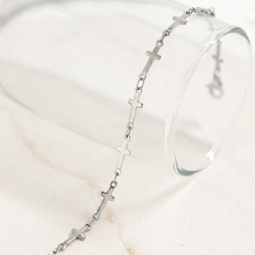 Cathedral Cross Charm Chain Necklace