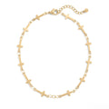 Cathedral Cross Charm Chain Necklace