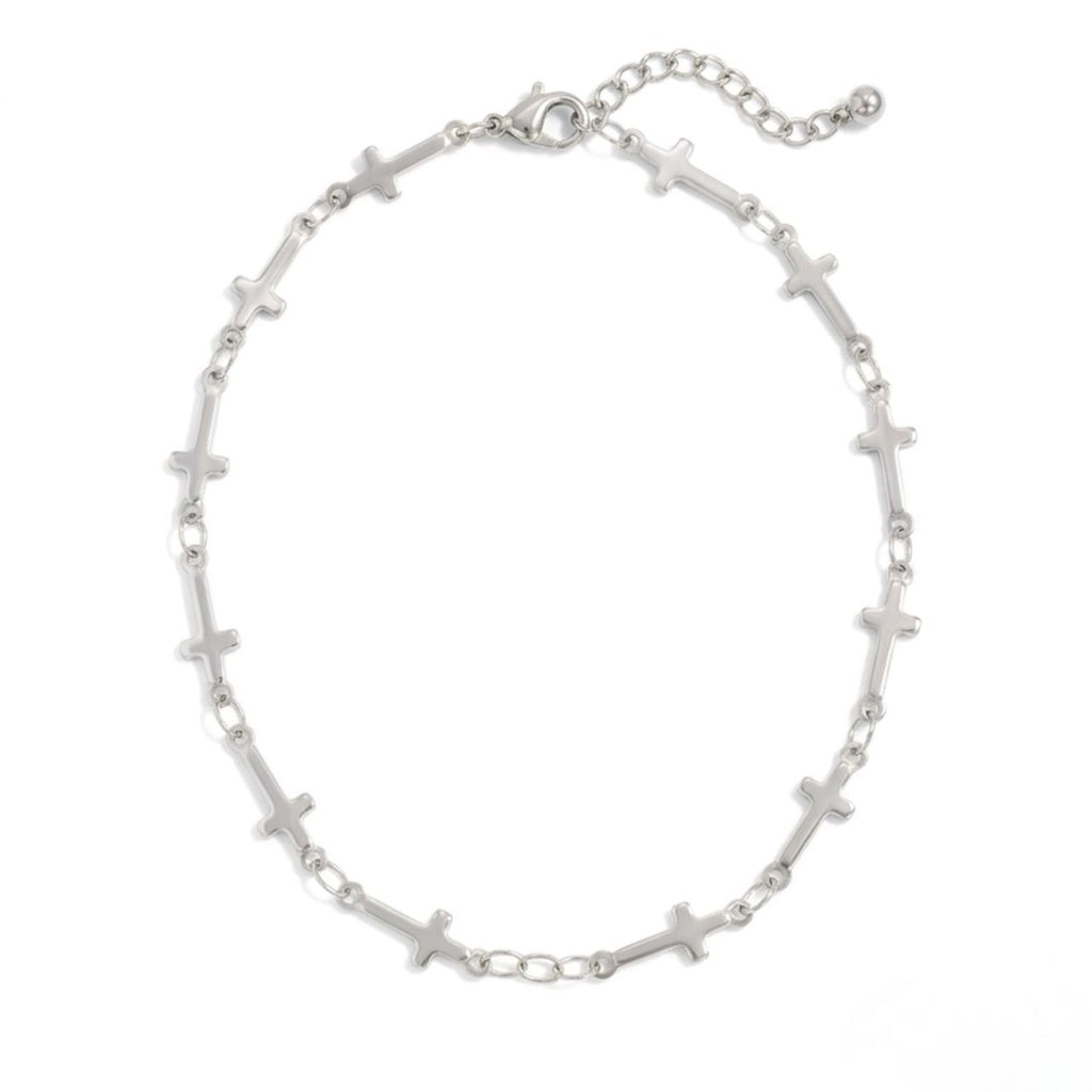 Cathedral Cross Charm Chain Necklace, from Garden District Jewelry — product photo 6 of 9.