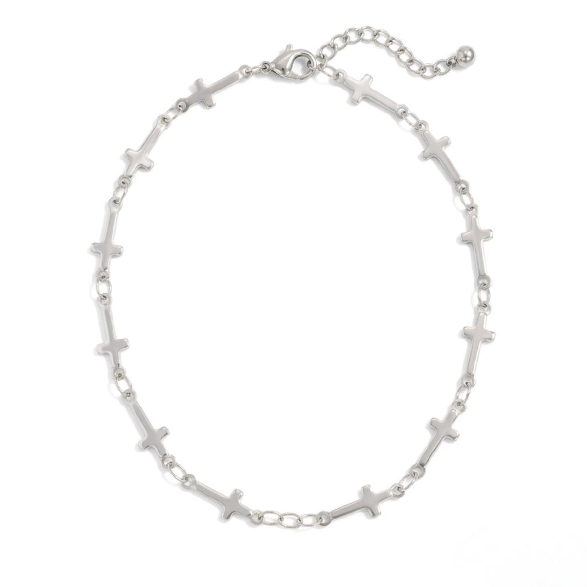 Cathedral Cross Charm Chain Necklace, from Garden District Jewelry — product photo 6 of 9.