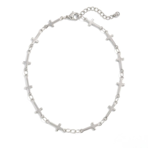 Cathedral Cross Charm Chain Necklace