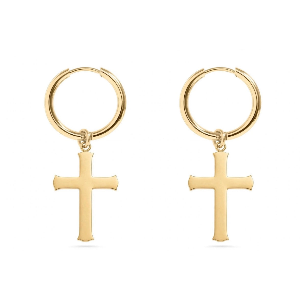 Cathedral Drop Cross Earrings, a cross drop earring from Garden District Jewelry, product photo 1 of 2.