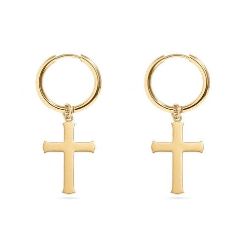 Cathedral Drop Cross Earrings, a cross drop earring from Garden District Jewelry, product photo 1 of 2.