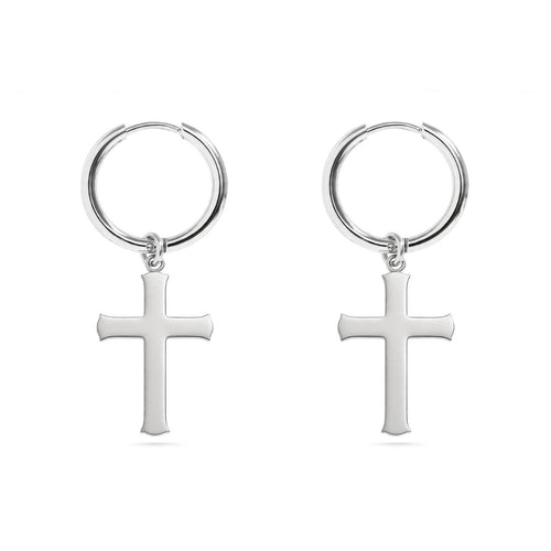 Cathedral Drop Cross Earrings, a cross drop earring from Garden District Jewelry, product photo 2 of 2.