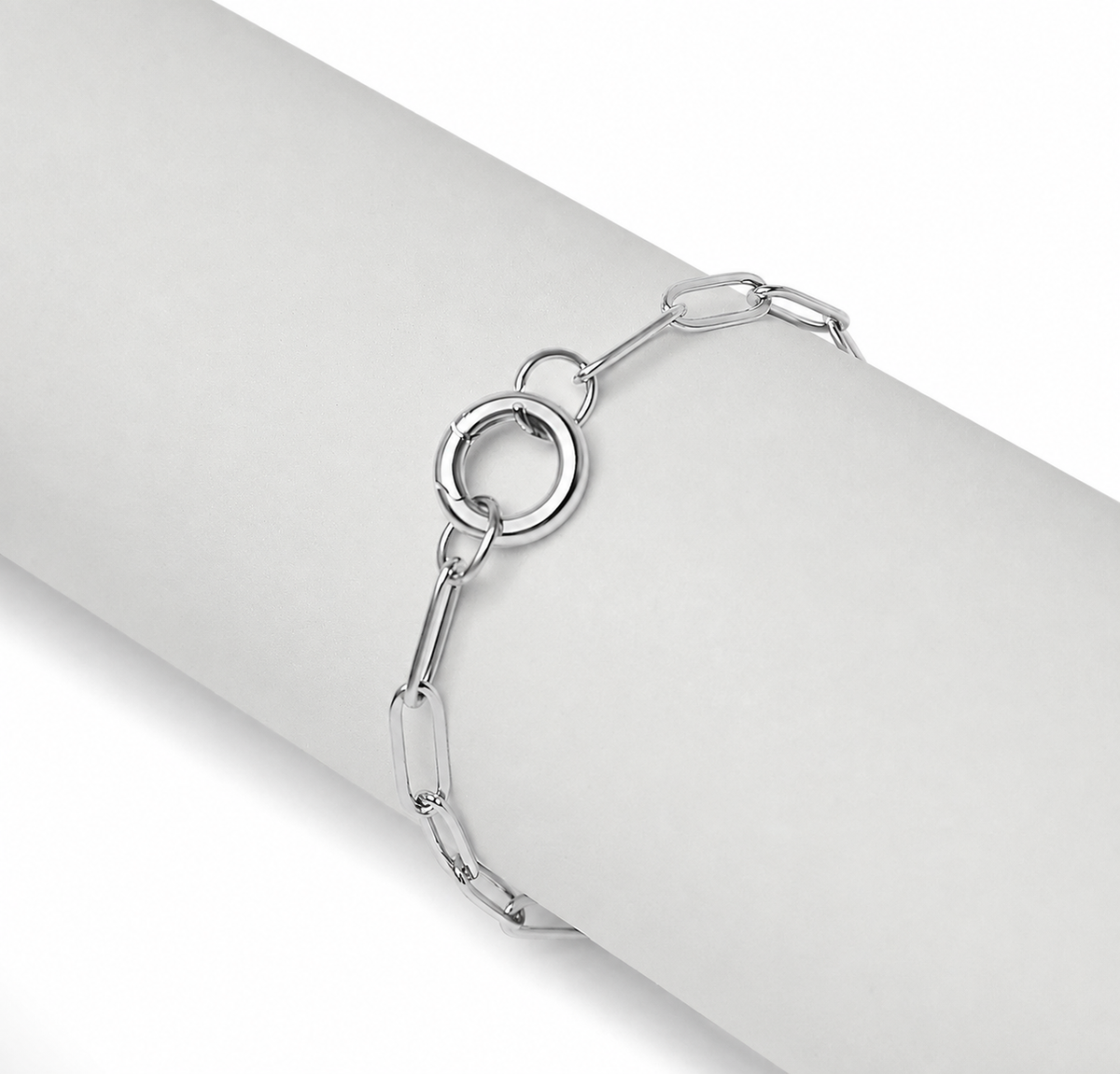 Magazine Street Paperclip Chain Charm Bracelet, additional product photo.