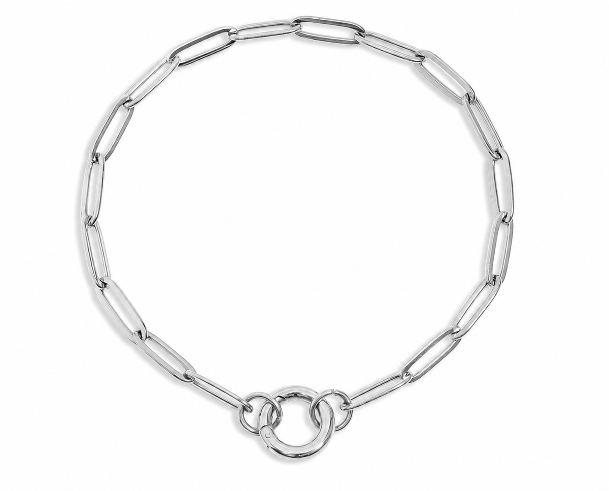 Magazine Street Paperclip Chain Charm Bracelet, additional product photo.
