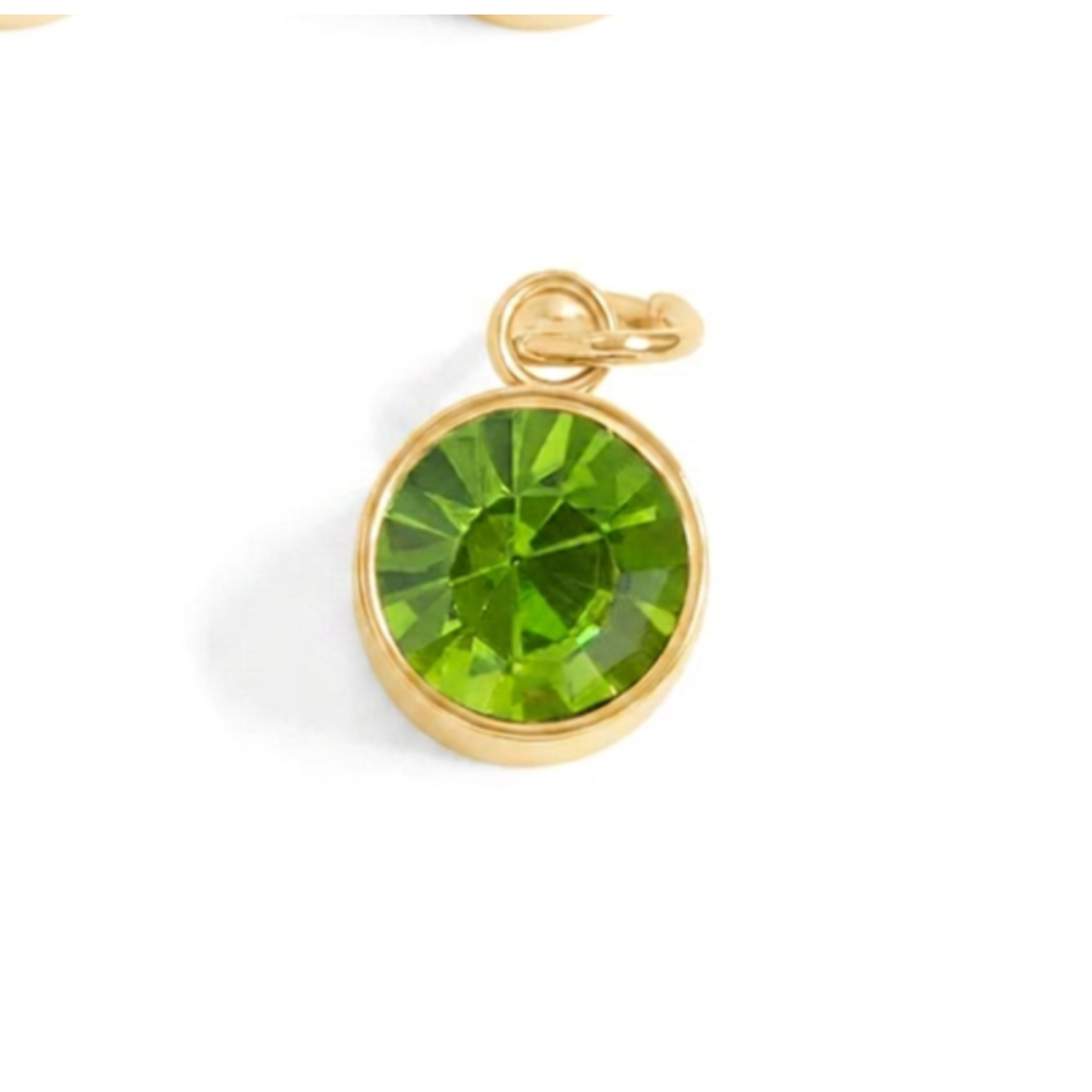 Mint Julep Crystal Charm in Gold