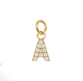 Full A-to-Z set of pavé CZ initial letter charms