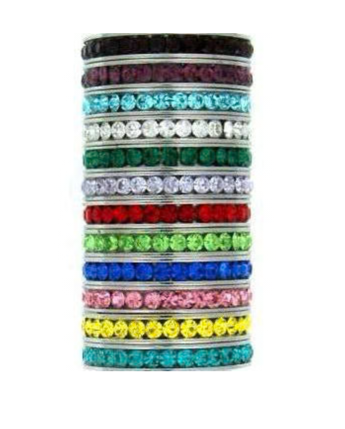 The Everly Infinity Stack Ring, faceted crystal stacking ring from Garden District Jewelry, product photo 9 of 18.