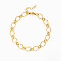 Coliseum Street Hammered Oval Link Bracelet in gold, from Garden District Jewelry