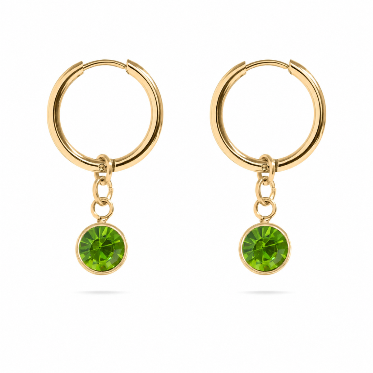 The Elise Drop Crystal Earrings, faceted crystal drop earrings from Garden District Jewelry — additional product photo.