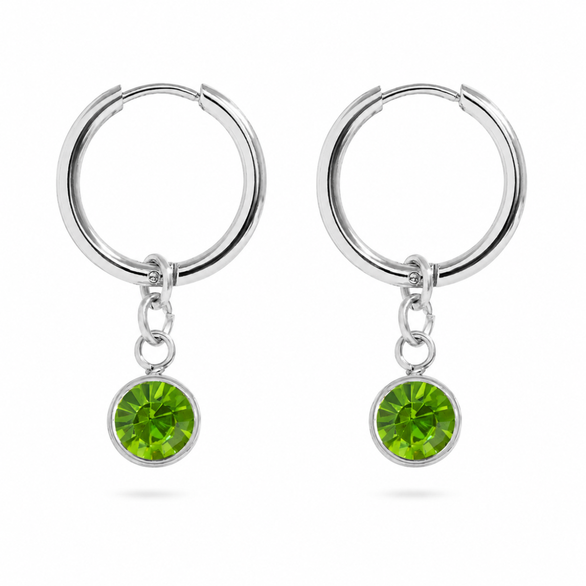 The Elise Drop Crystal Earrings, faceted crystal drop earrings from Garden District Jewelry — additional product photo.