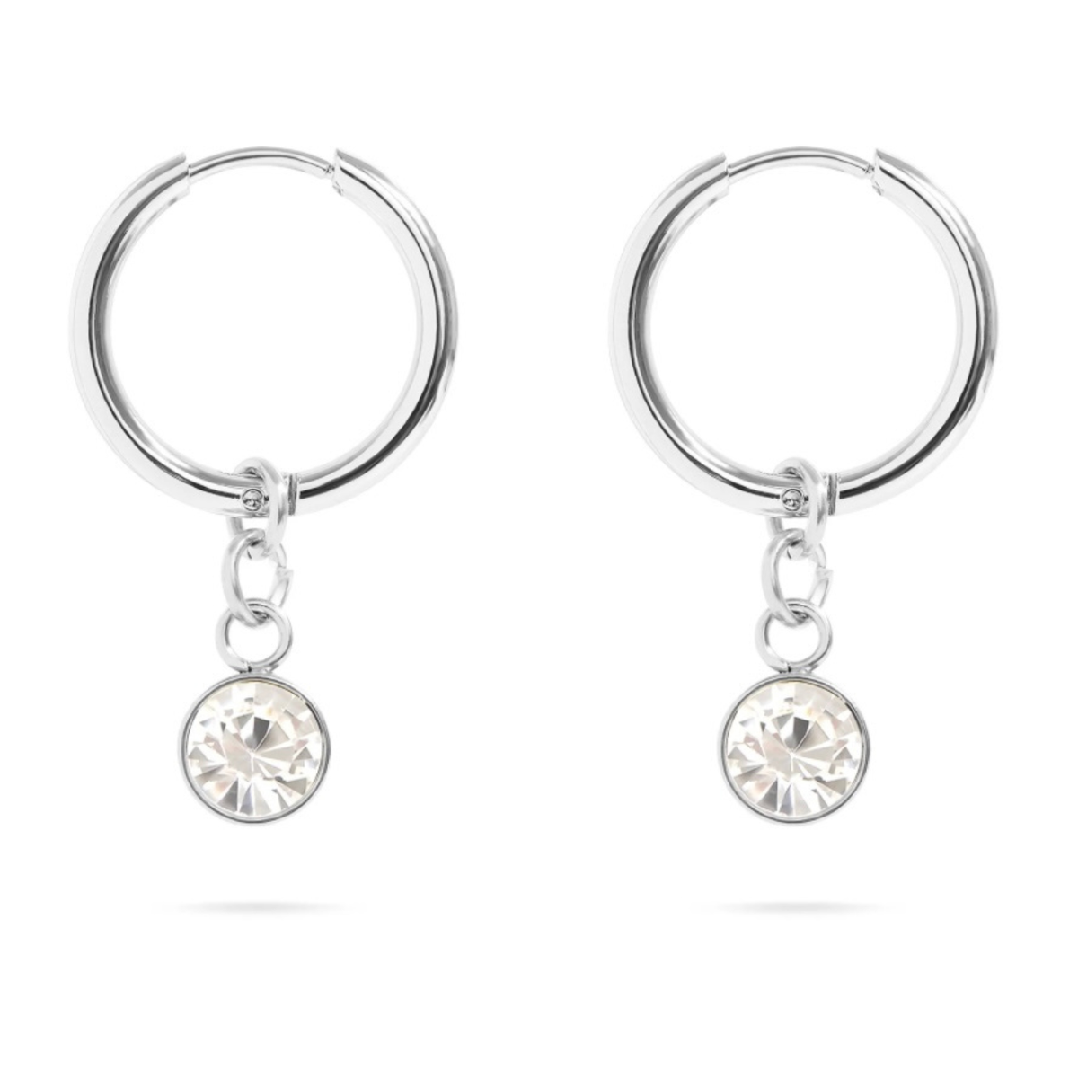 The Elise Drop Crystal Earrings, faceted crystal drop earrings from Garden District Jewelry — additional product photo.