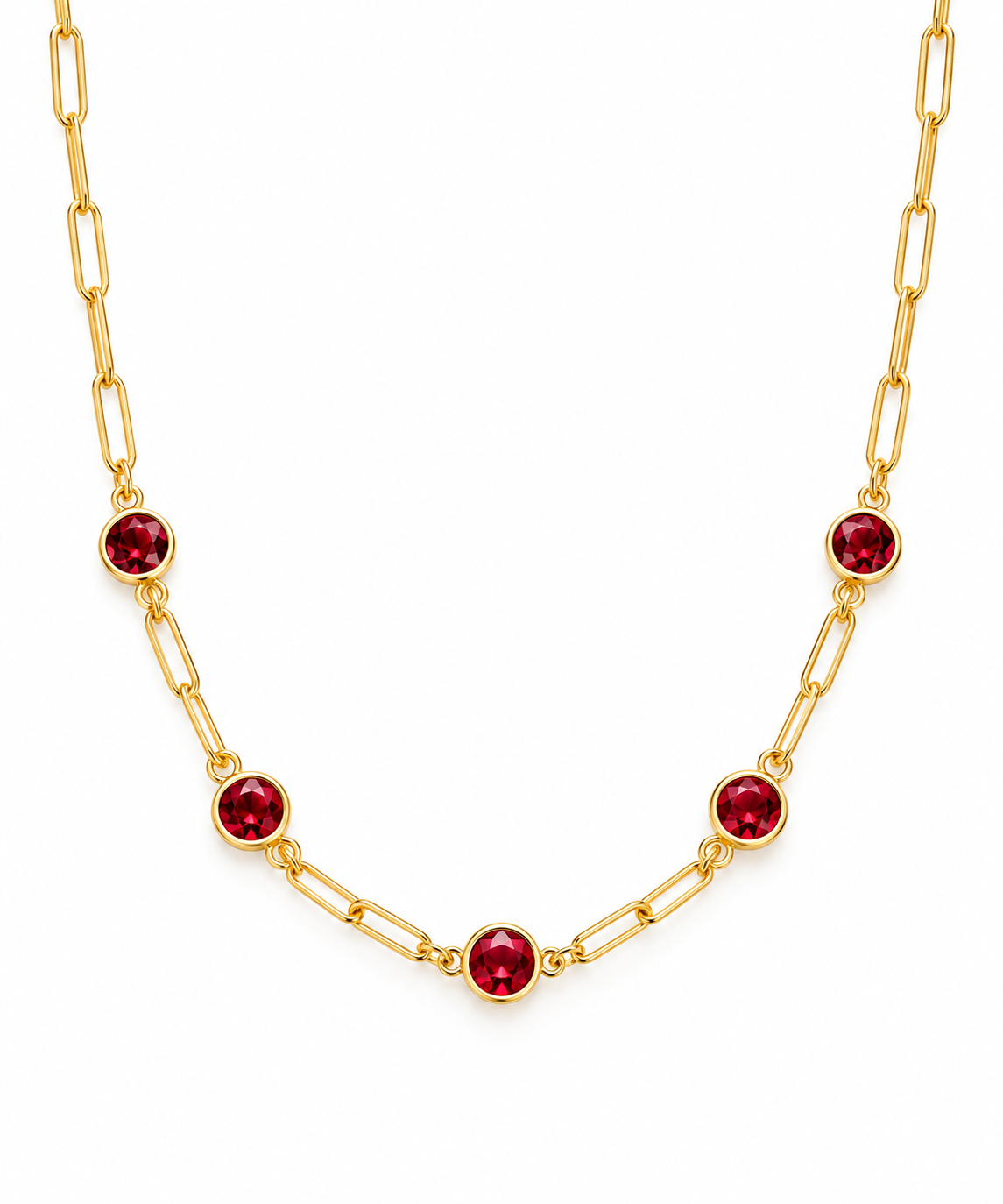 The Simone Crystal Necklace, additional product photo showing the crystal pendant detail, from Garden District Jewelry