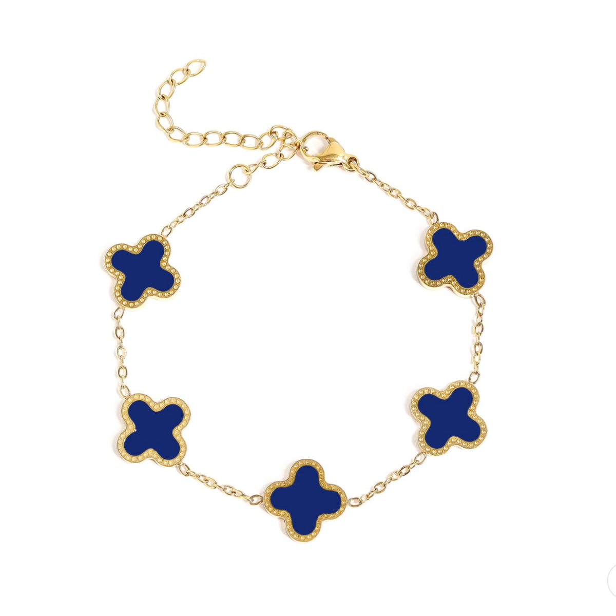 Maeve Clover Bracelet, from Garden District Jewelry's Irish Channel Collection — product photo 3 of 7.