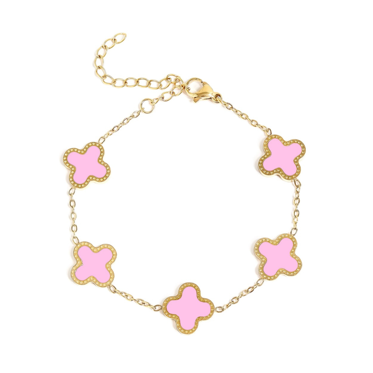 Maeve Clover Bracelet, from Garden District Jewelry's Irish Channel Collection — product photo 2 of 7.