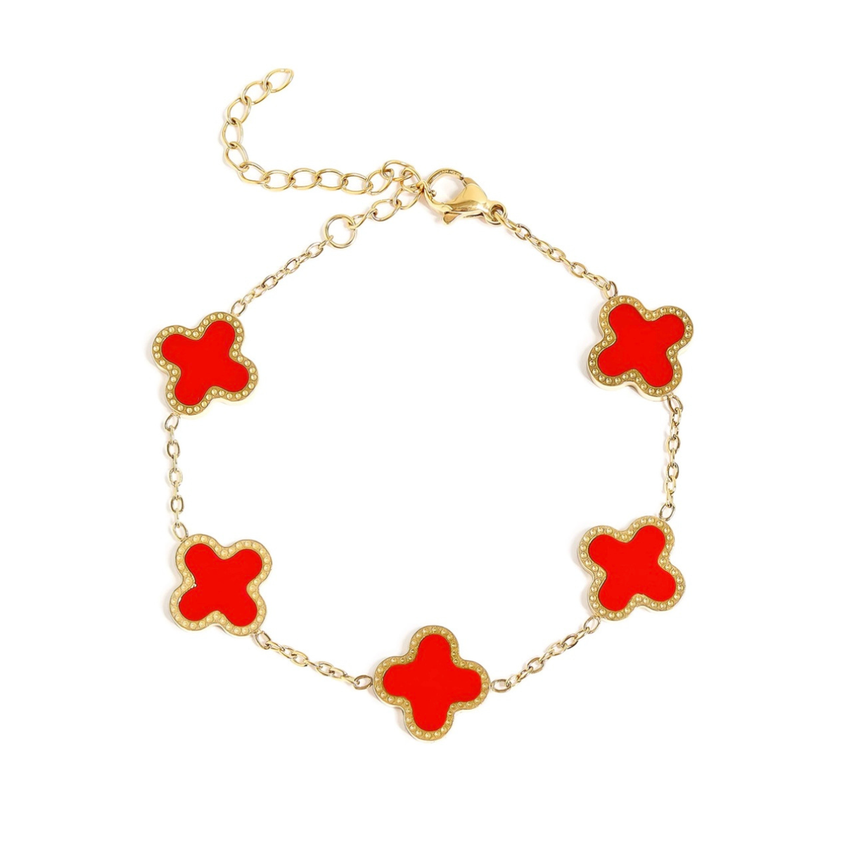 Maeve Clover Bracelet, from Garden District Jewelry's Irish Channel Collection — product photo 4 of 7.